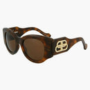 Gafas de sol de acetato de marco redondo Balenciaga La Habana/Habana/Brown (BB0070S-30008288-007)