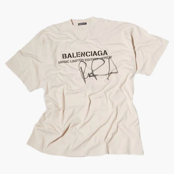Balenciaga RuPaul Camiseta de gran tamaño White/Black