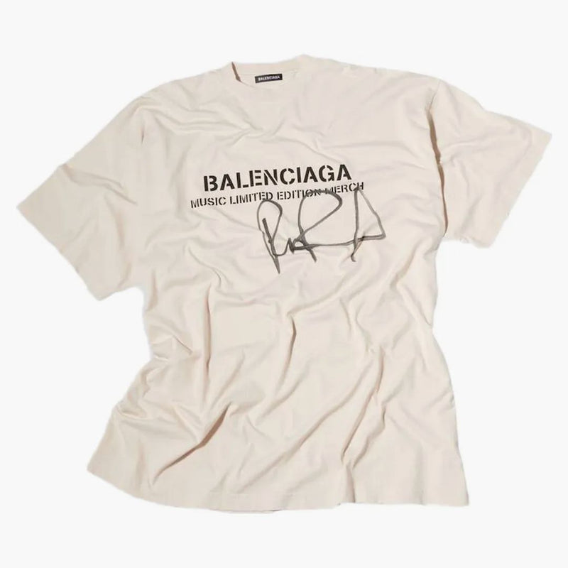 Balenciaga RuPaul Camiseta de gran tamaño White/Black