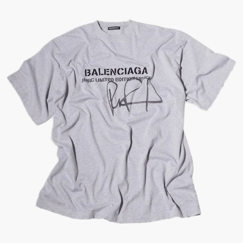 Balenciaga RuPaul Camiseta de gran tamaño Heather Gray/Negro