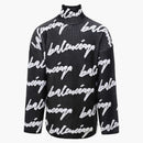 Balenciaga scribble logo turtleneck jersey sweater black/white