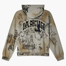 Balenciaga klottade medelstora hoodie grå