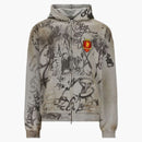 Balenciaga klottade medelstora hoodie grå