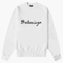 Balenciaga Script Logo Crewneck White/Black