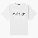 Balenciaga Script Logo T-shirt White/Black
