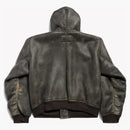 Balenciaga Shearling Zip-Up Large Fit Hoodie Brown