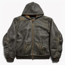 Balenciaga Shearling Zip-Up Large Fit Hoodie Brown