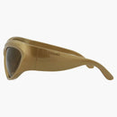 Balenciaga Shield Sunglasses Gold/Brown (BB0228S-30013403-004)