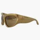 Balenciaga Shield Sunglasses Gold/Brown (BB0228S-30013403-004)