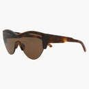 Balenciaga Shield/Wrap Frame Acetate Occhiali da sole Havana/Havana/Brown (BB0004S-30006541-007)