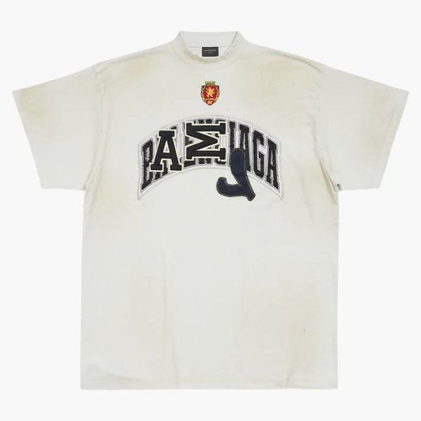 Balenciaga Skater Camiseta de gran tamaño White