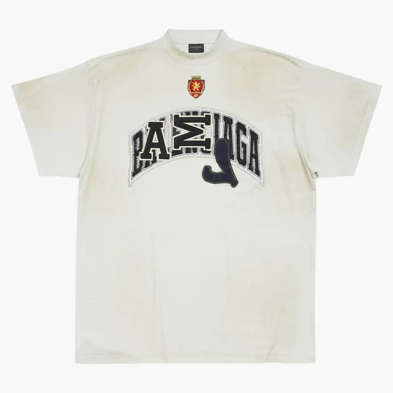 Balenciaga Skater Camiseta de gran tamaño White