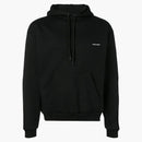 Balenciaga Small Contrast Logo Print Hoodie Black
