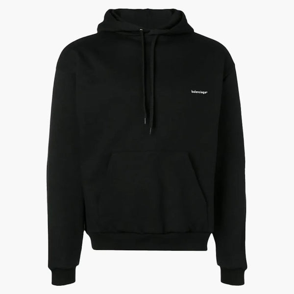 Balenciaga Small Contrast Logo Impresión sudadera con capucha