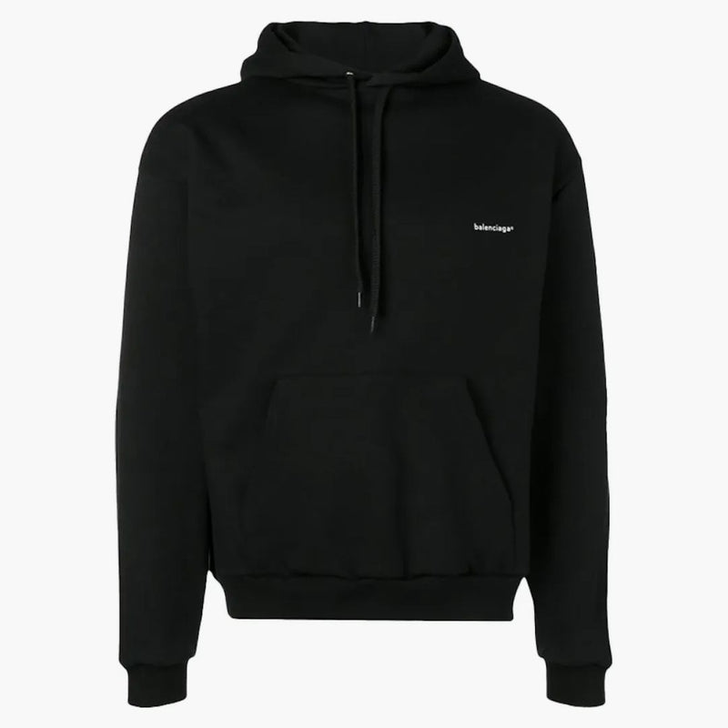 Balenciaga Small Contrast Logo Impresión sudadera con capucha
