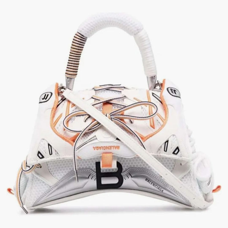 Balenciaga sneakerhead top handle small white/orange