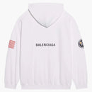 Balenciaga Space Nasa Logo Hoodie White