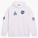 Balenciaga Space Nasa Logo Hoodie White