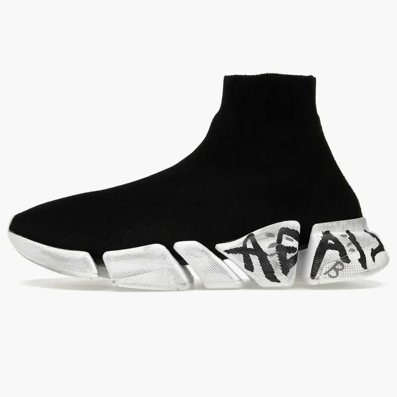 Balenciaga Speed 2.0 Graffiti Recycled Knit Black (women's)