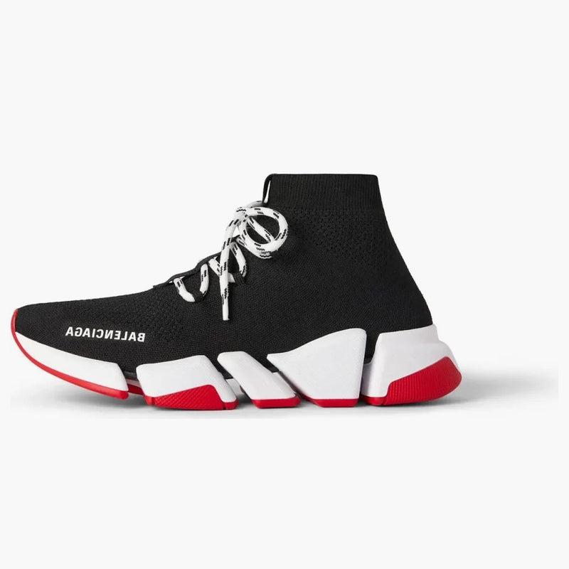 Balenciaga Speed ​​2.0 Lace Up Black Red Sole