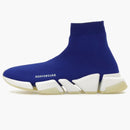 Balenciaga Speed ​​2.0 återvunnet stickad blå glöd