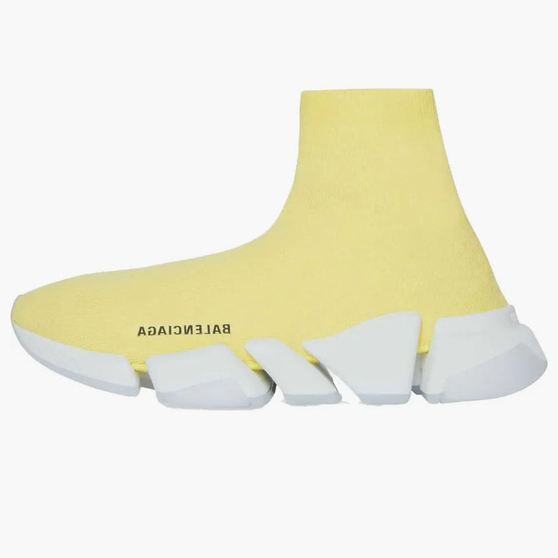 Balenciaga Speed ​​2.0 Recycled Knit Transparent Sole Yellow (Women's)