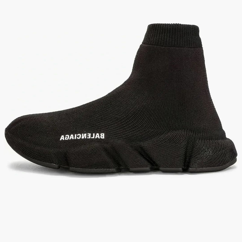 Balenciaga Speed ​​Full Knit Black White Logo