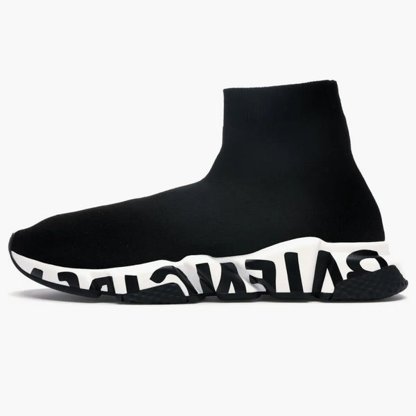 Balenciaga Speed ​​Graffiti Trainers Black White