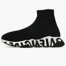 Balenciaga Speed Graffiti Trainers White Black Logo (women's)