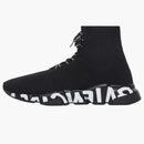 Balenciaga Speed Lace Up Graffiti Recycled Knit Black