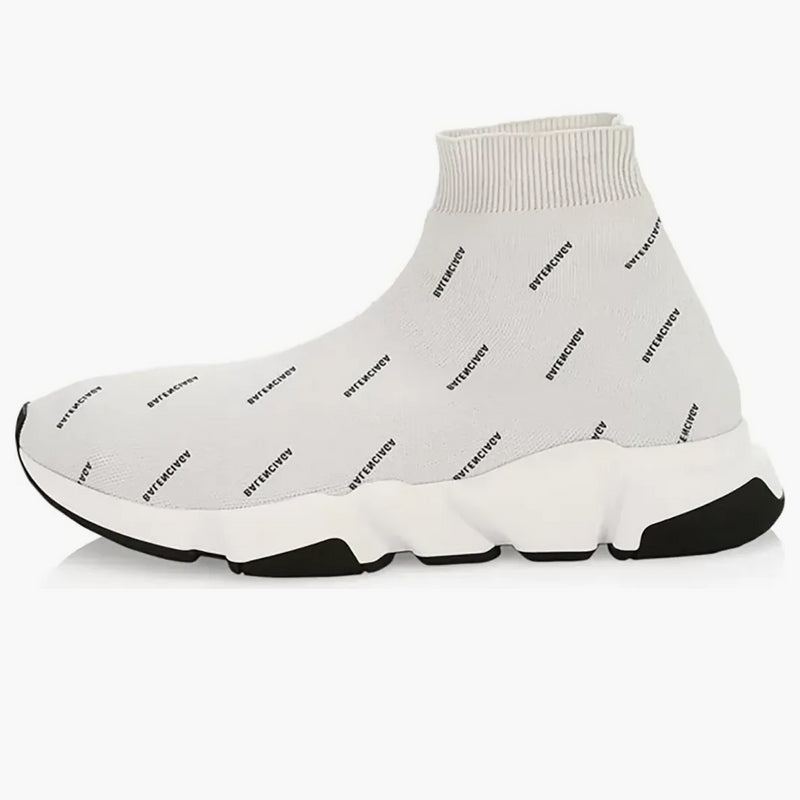 Balenciaga Speed ​​Trainer All-over Logo Pearl Gray
