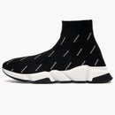 Balenciaga Speed ​​Trainer Logo Print Black White