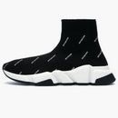 Balenciaga Speed ​​Trainer Logo Print Black White (Women's)