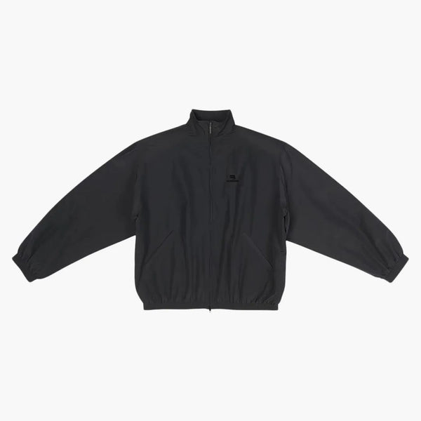 Balenciaga Sporty B Nadměrná teplákonka Nylon Jacket Black/Black Logo