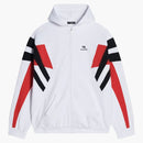 Balenciaga Sporty B Zip-up Tracksuit Hoodie White/Red/Black