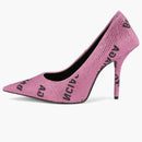 Balenciaga Square Knife Embellished Pumps Pink Black (women's)