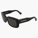 Balenciaga Square Rectangle Sunglasses Black/black/grey (bb0072s-30008290-001)