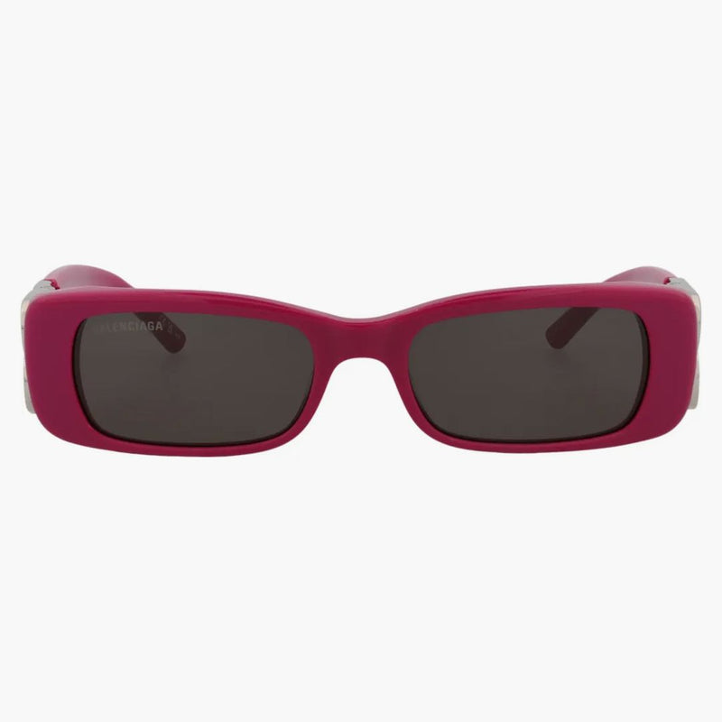Gafas de sol rectangulares de Balenciaga Square Fucsia/Silver/Gray (BB0096S-3000871-016)