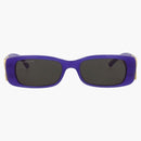 Balenciaga Square Rectangle Sunglasses Violet/Gold/Gray (BB0096S-3000871-004)