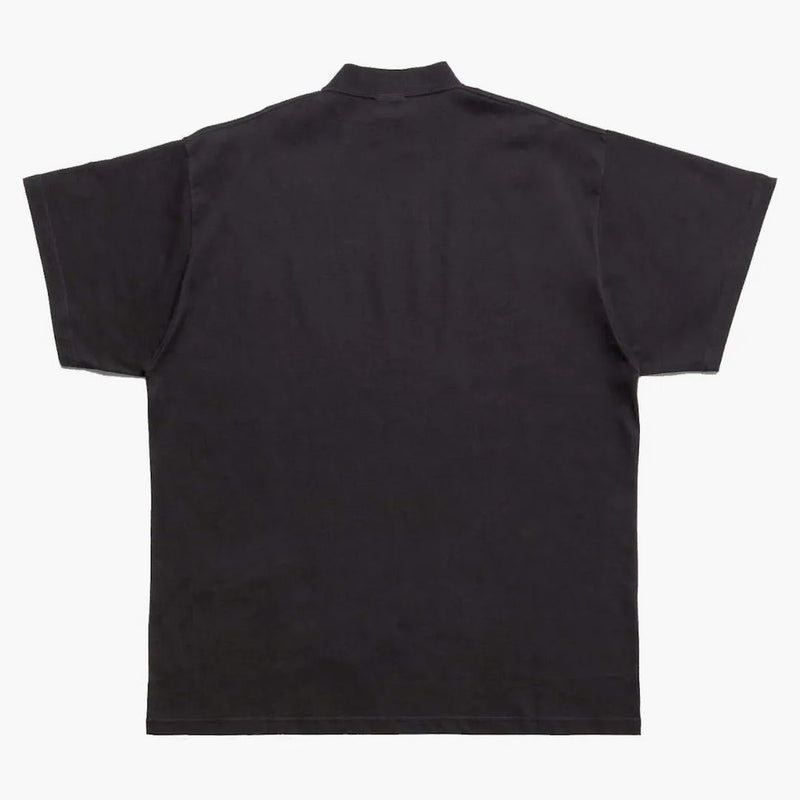 Camiseta de Balenciaga Sticky Note de gran tamaño en negro descolorido