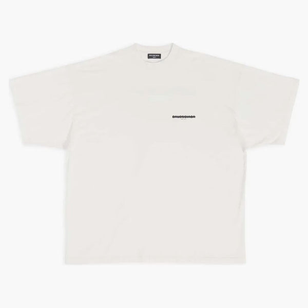 Balenciaga Strike 1917 Camiseta de gran tamaño fuera de color blanco