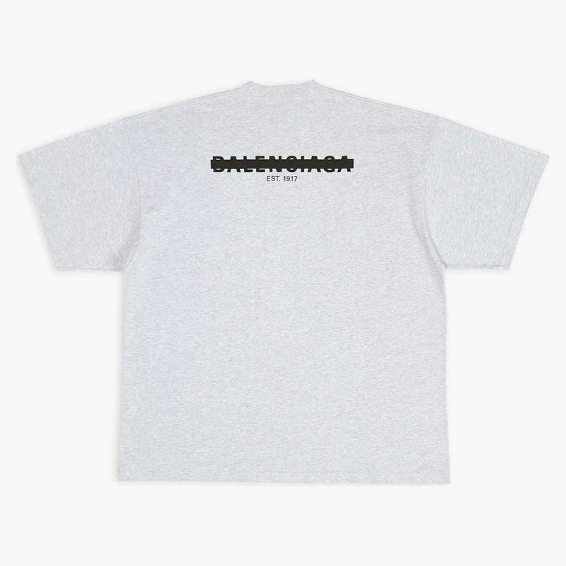 Balenciaga Strike 1917 camiseta de gran tamaño gris