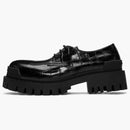 Balenciaga Strike Croc Embossed Leather Derby Black
