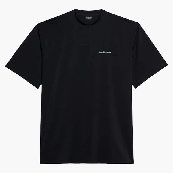 Balenciaga Lycra Large Fit Swim Camiseta Negra