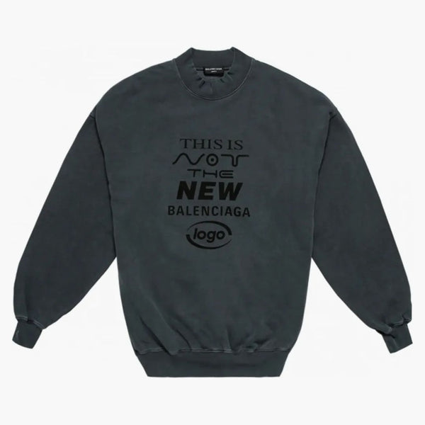 Balenciaga esto no es logotipo sudadera negra