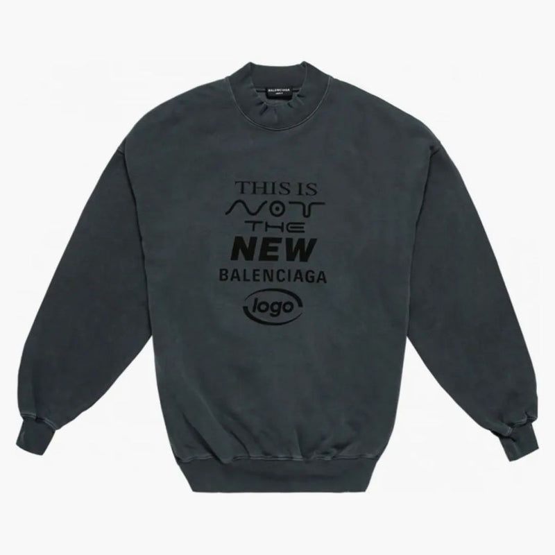 Balenciaga esto no es logotipo sudadera negra