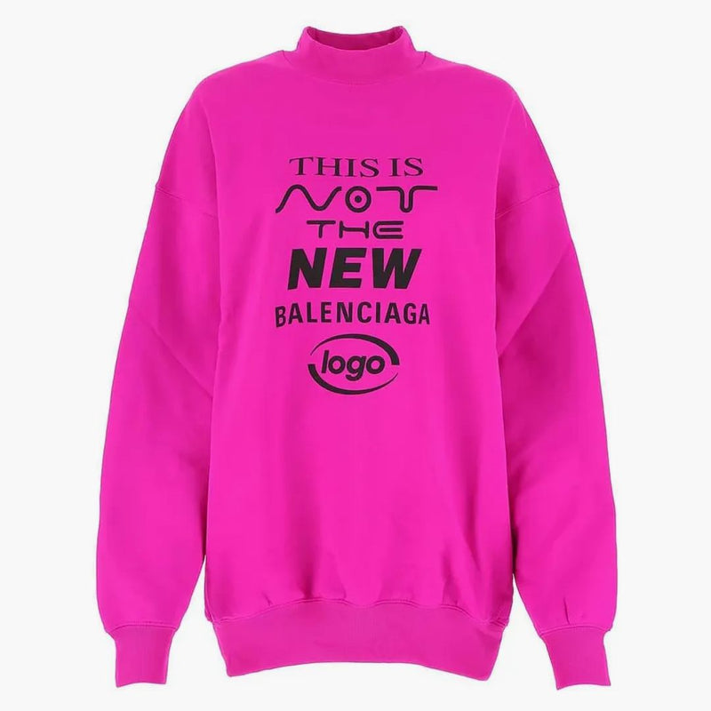 Balenciaga esto no es logotipo de sudadera rosa
