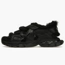 Balenciaga Track Sandal Fake Fur Black