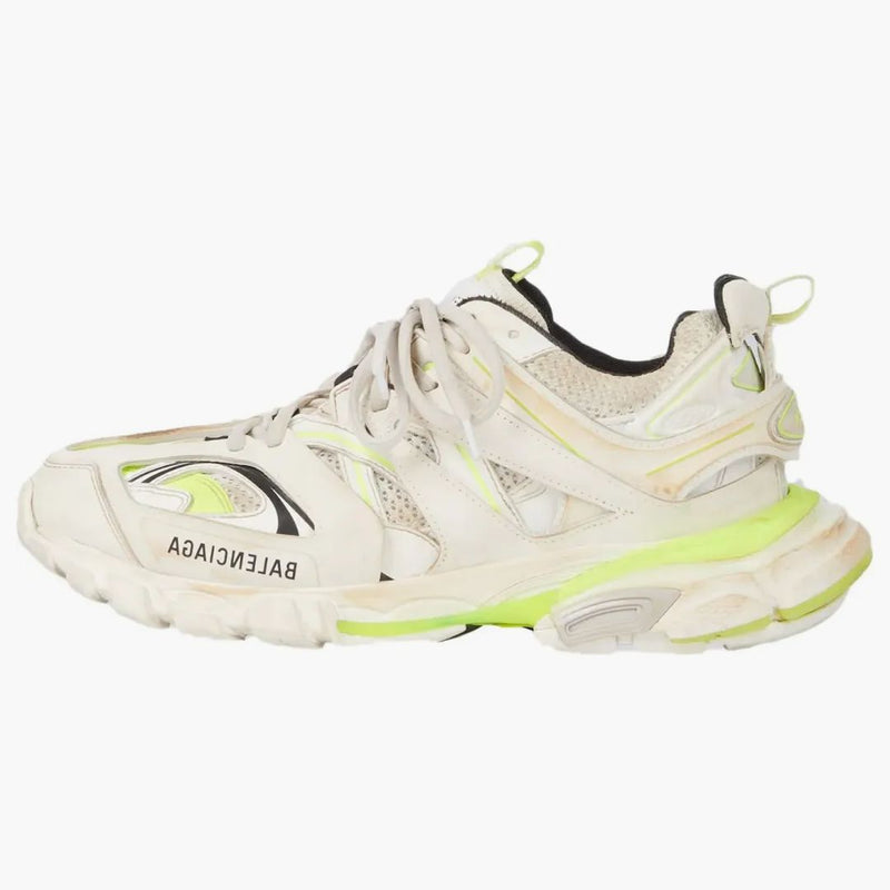 Trať Balenciaga opotřebovaná v bílé fluo žluté