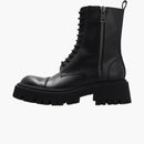 Balenciaga Tractor Zip Up Combat Boot Black (women's)